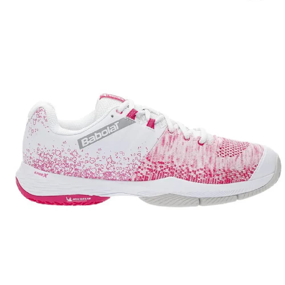 ZAPATILLAS BABOLAT SENSA WOMEN WHITE PINK 31S21757 — color White Pink