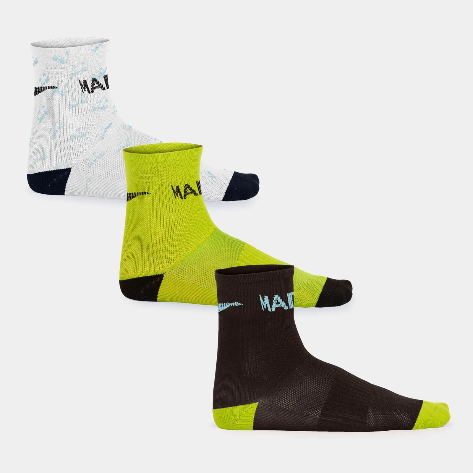 PACK X3 CALCETINES JOMA MADRID NEGRO LIMA BLANCO 401056AA001A