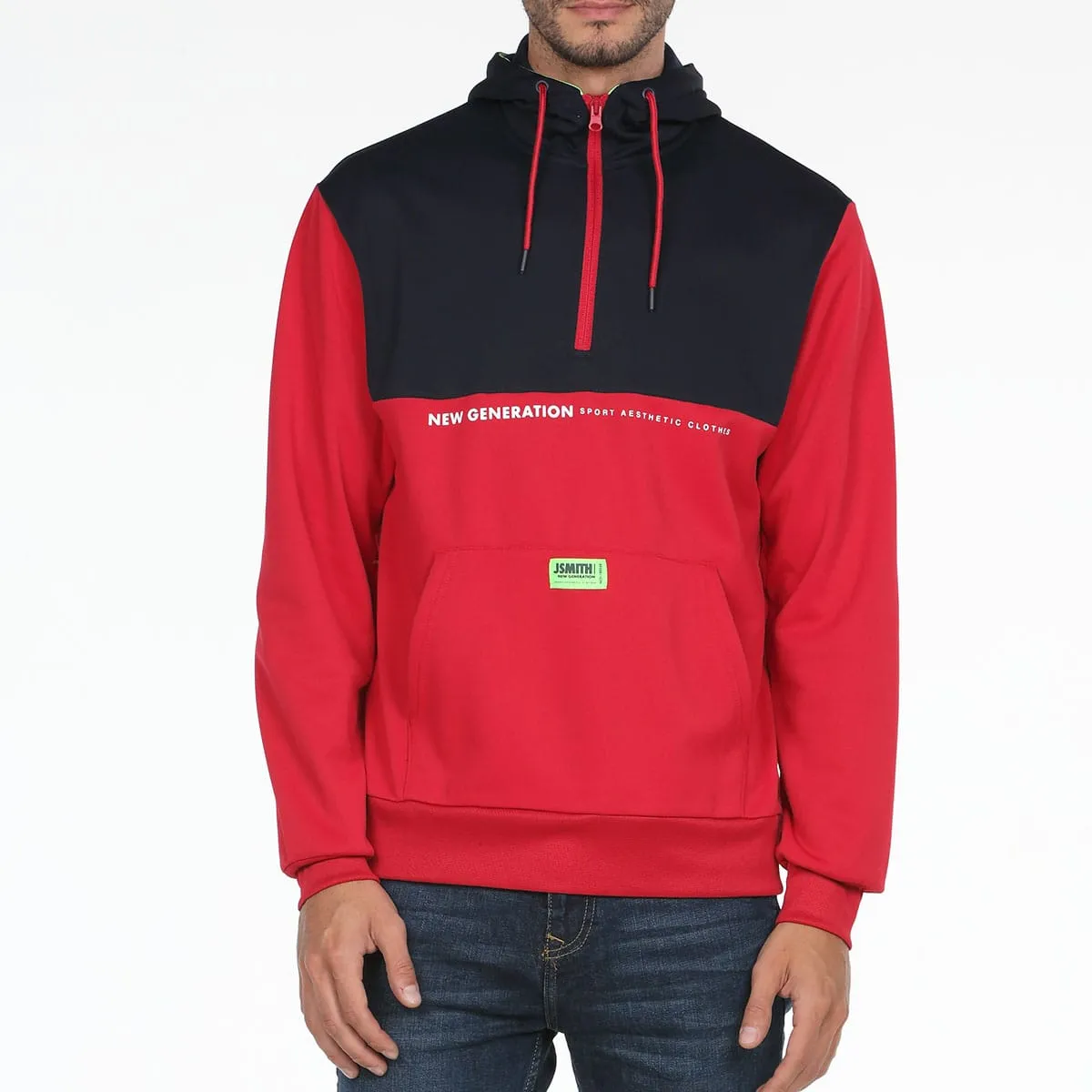 SUDADERA JOHN SMITH SIENA ROJA HOMBRE — color Roja