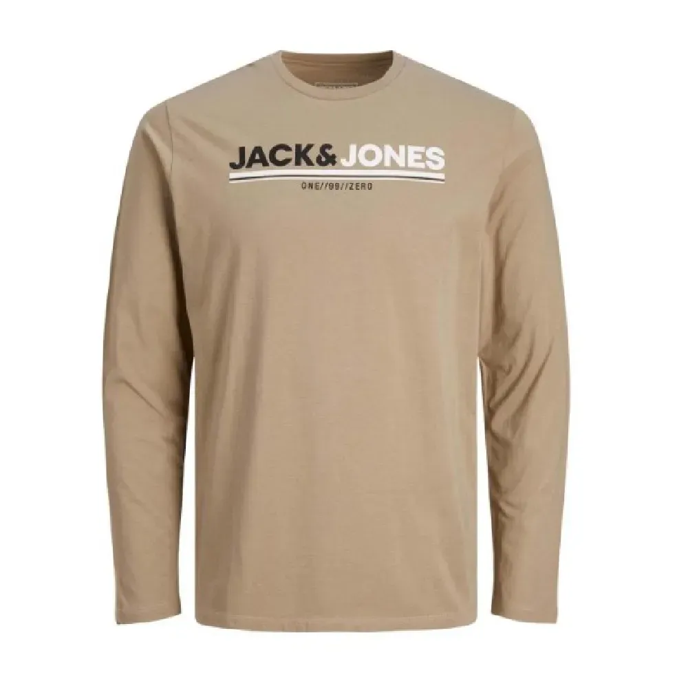 CAMISETA JACK&JONES MARRÓN CLARO ALGODÓN HOMBRE — color Marrón Claro
