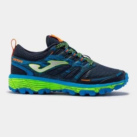 ZAPATILLA JOMA SIMA JR 2103 NAVY GREEN FLUOR JSIMAW2103 — color Navy Green