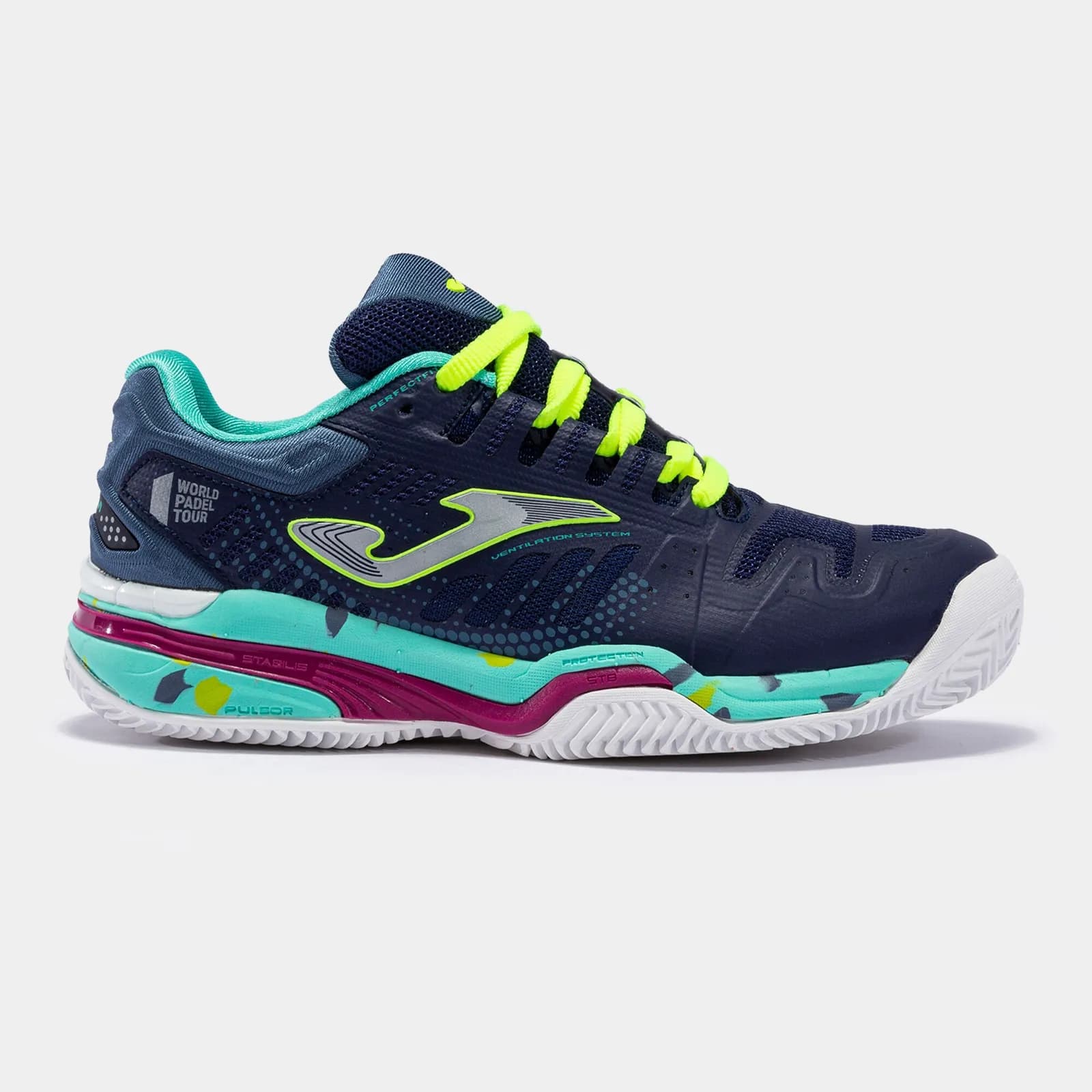 ZAPATILLAS JOMA SLAM JR 2233 NAVY TURQUESA NIÑA JSLAMW2233P — color Navy Turquesa