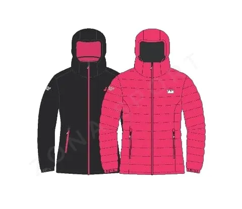 ANORAK JOLUVI HEAT DUO W 237240 NEGRO ROSA REVERSIBLE — color Negro Rosa