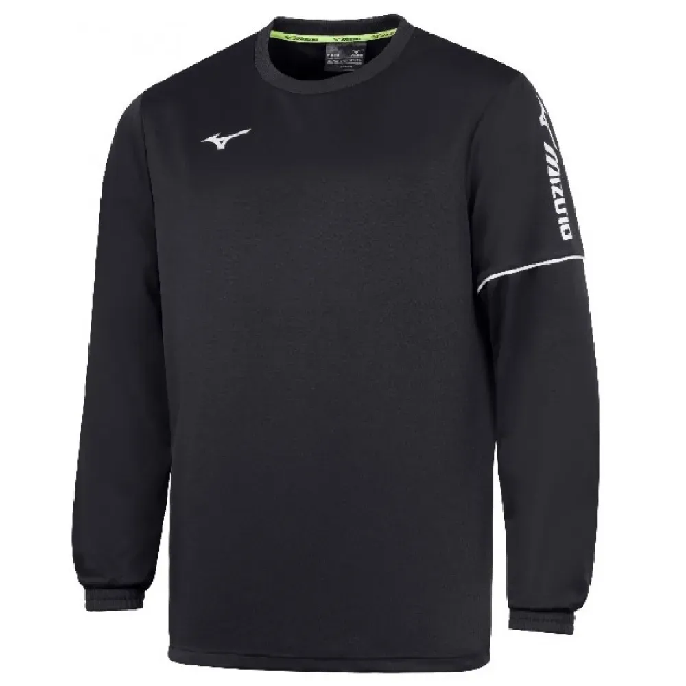 SUDADERA MIZUNO SENDEI TRAINING ROUND NECK NEGRA — color Negra