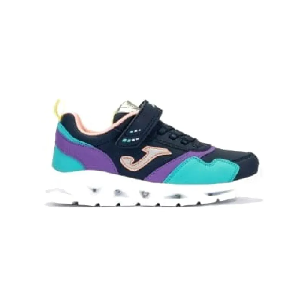 ZAPATILLA JOMA AQUILES JR 2433 MARINO PÚRPURA CON LUZ JAQUIW2433V — color Marino
