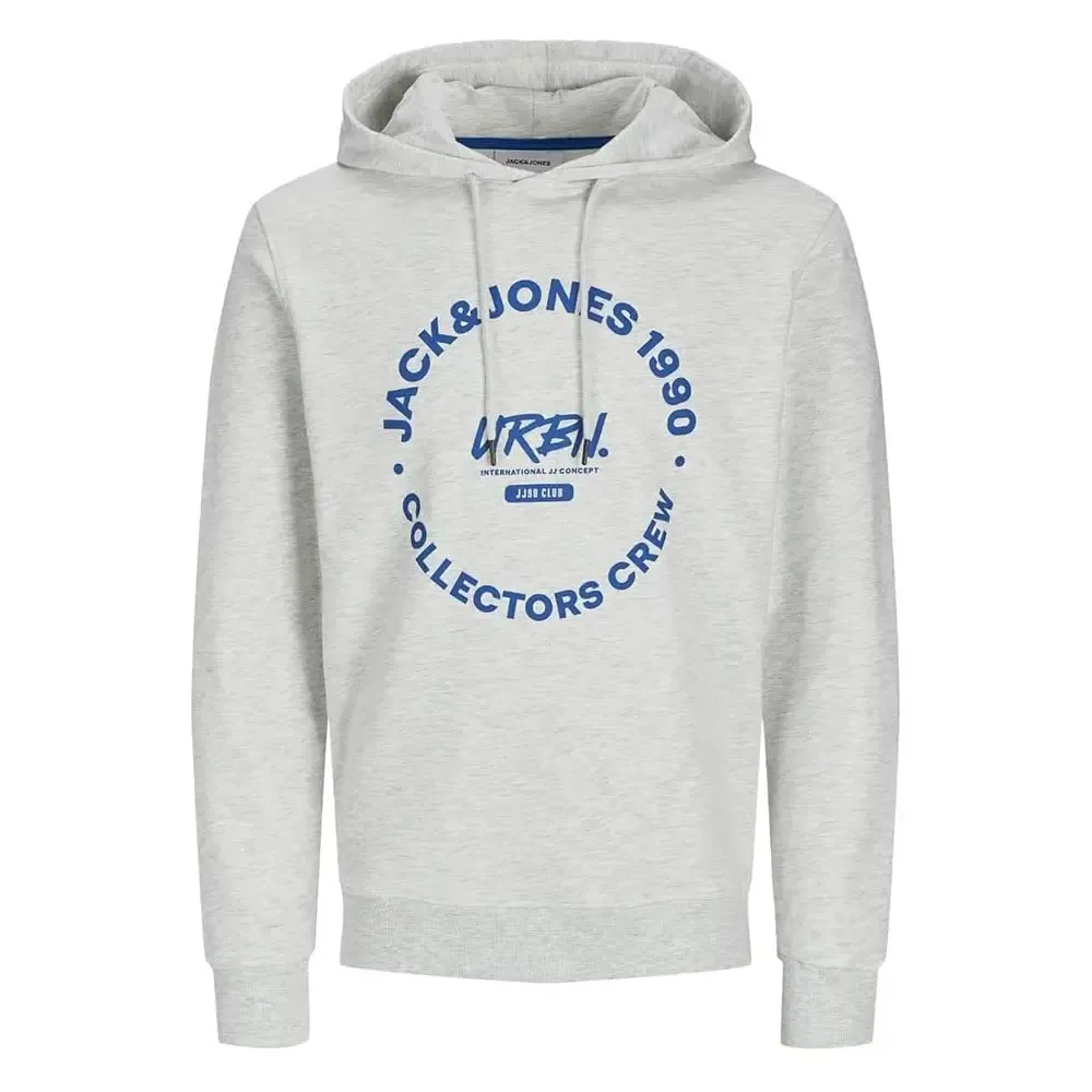 SUDADERA JACK & JONES CON CAPUCHA SIMON GRIS — color Gris