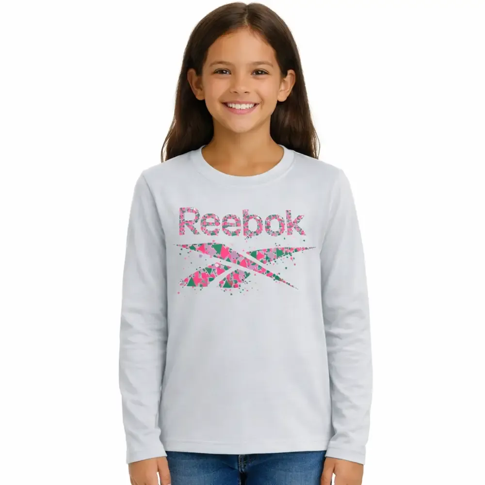 CAMISETA REEBOK PUZZLED NIÑABLANCA MANGA LARGA — color Único