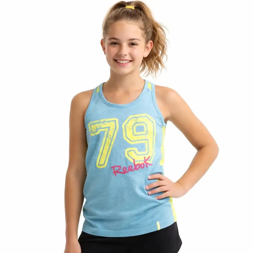 CAMISETA REEBOK TANK TOP JUNIOR TURQUESA — color Turquesa
