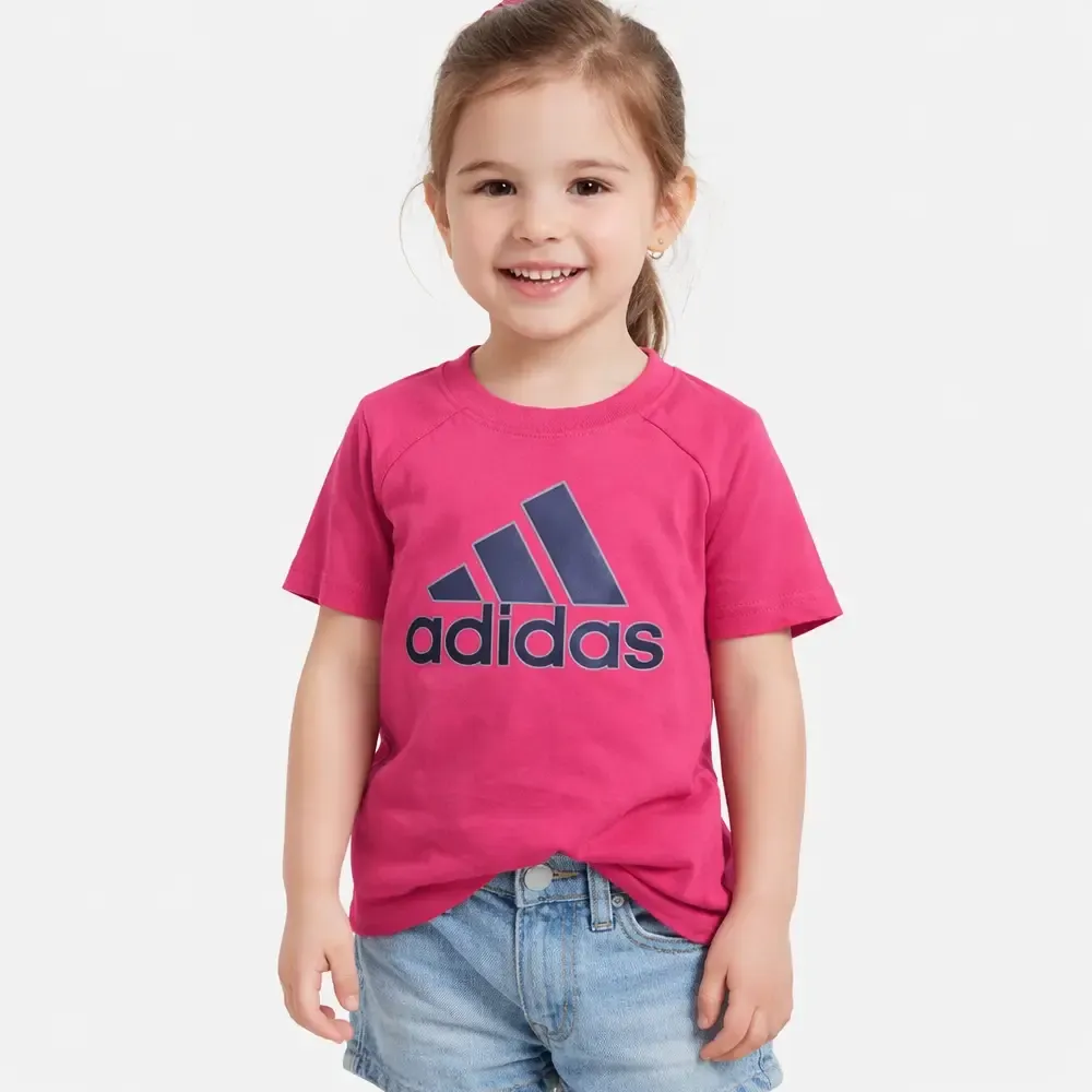 CAMISETA ADIDAS BEBÉ YB RINLOGO ROSA — color Rosa