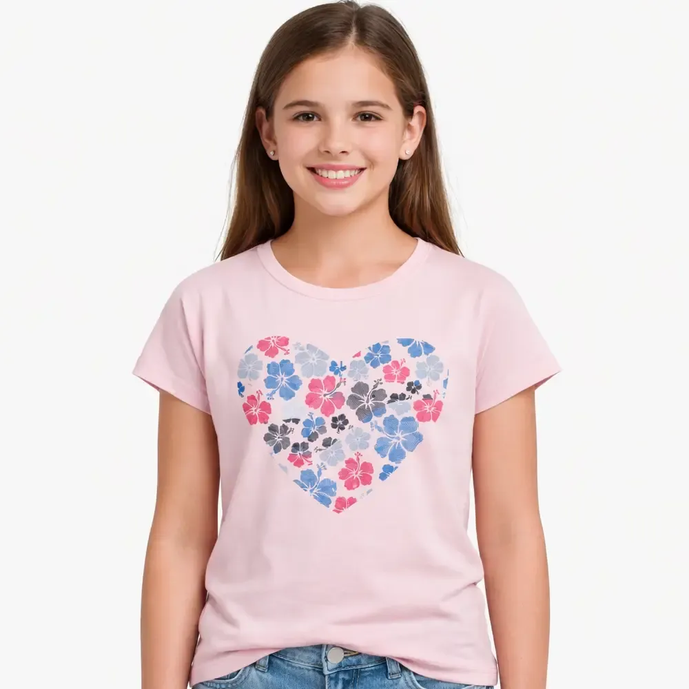 CAMISETA JOMA NIÑA ROSA ALGODÓN — color Rosa Algodón