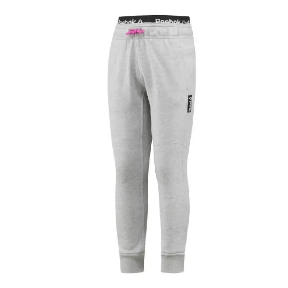 PANTALÓN CHÁNDAL REEBOK NIÑA ALGODÓN ROSA/NEGRO — color Rosa Negro