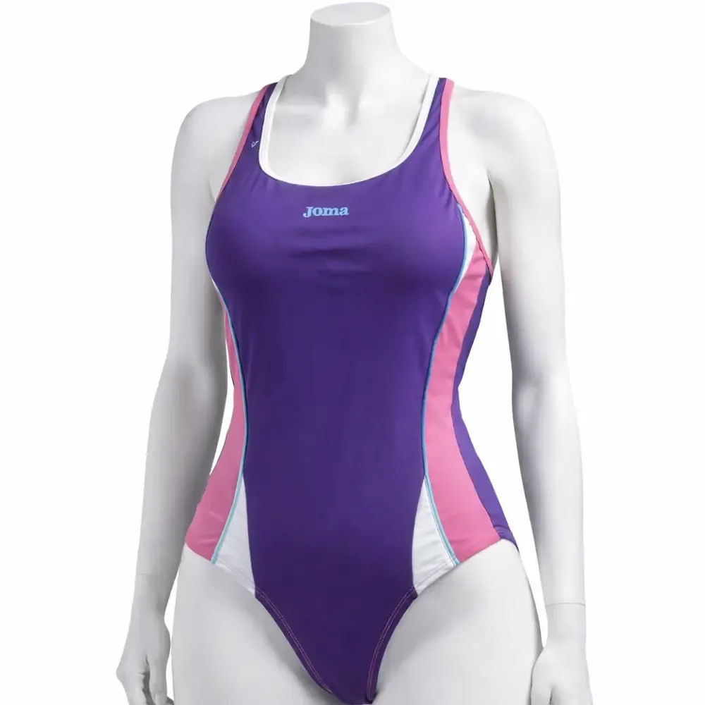 BAÑADOR MUJER LILA BLANCO — color Lila Blanco