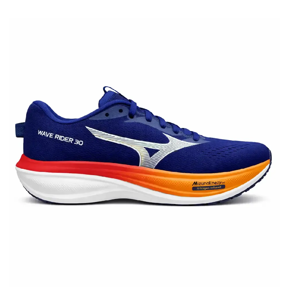 ZAPATILLAS CABALLERO MIZUNO WAVE RIDER 30 J1GM262054 AZUL NARANJA — color Azul Naranja
