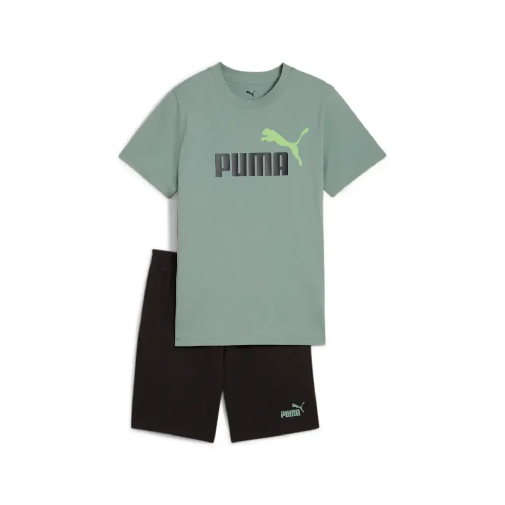 SET PUMA ESS LOGO ALGODÓN 686298 JR Verde — color Verde