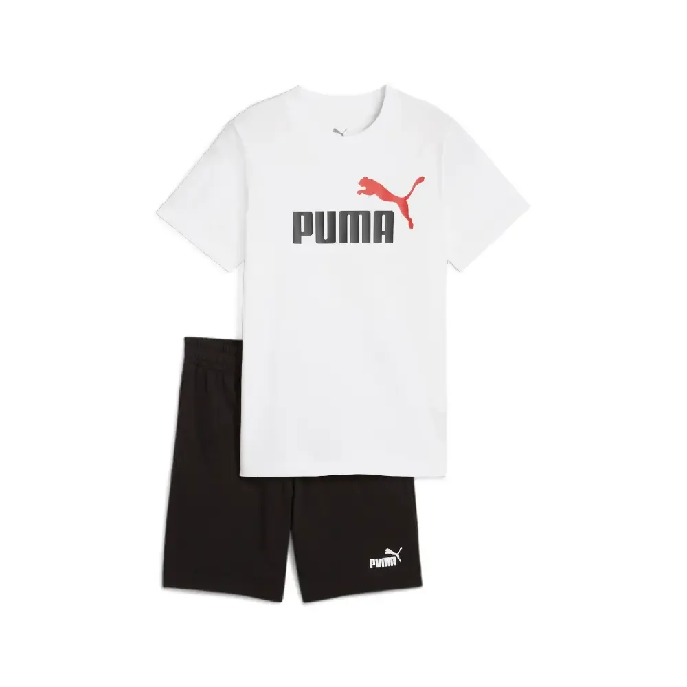 SET PUMA ESS LOGO ALGODÓN 686298 JR Blanco — color Blanco