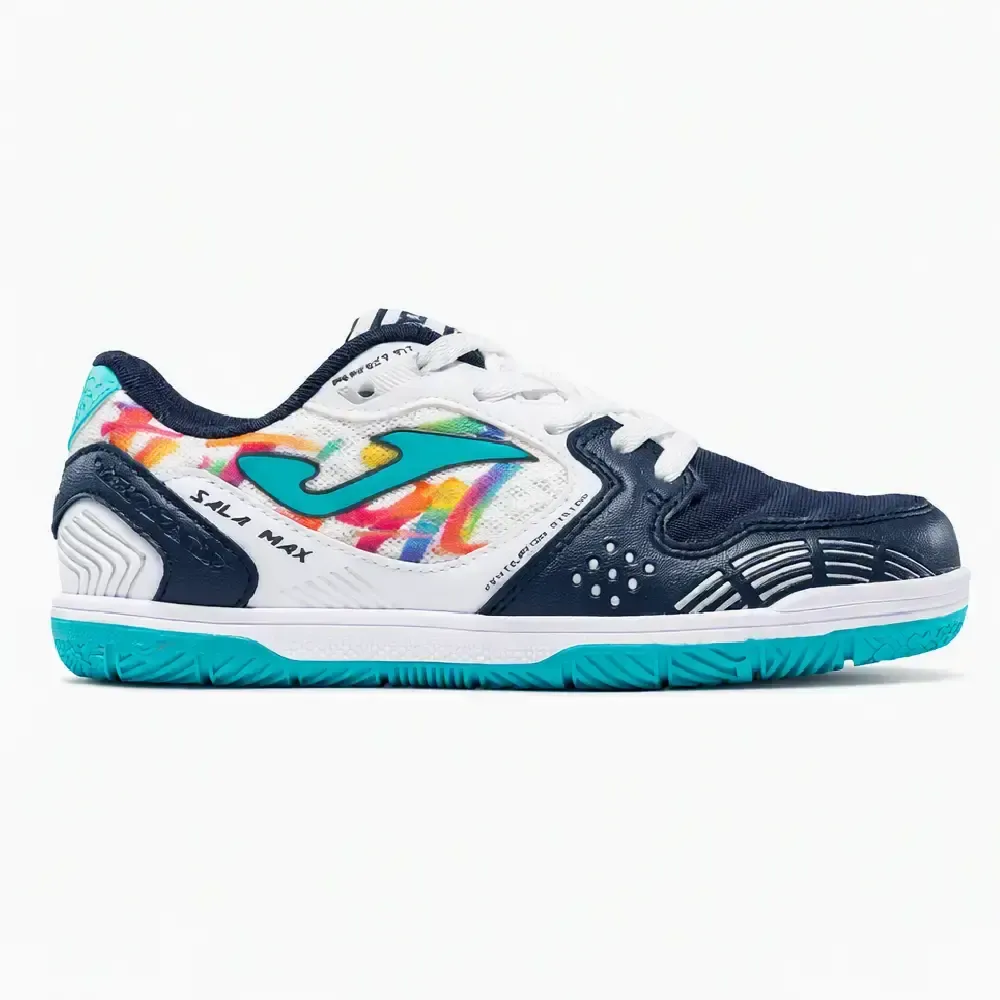 ZAPATILLA JOMA SALA MAX JR SMJW2633IN MARINO | CALZADO INDOOR FUTSAL NIÑO — color Blanco
