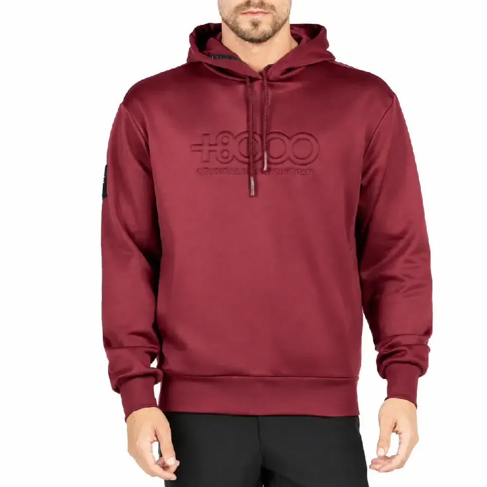 SUDADERA +8000 ABSOL CABALLERO BURDEO | OUTDOOR MONTAÑA TEJIDO TÉCNICO — color Burdeos