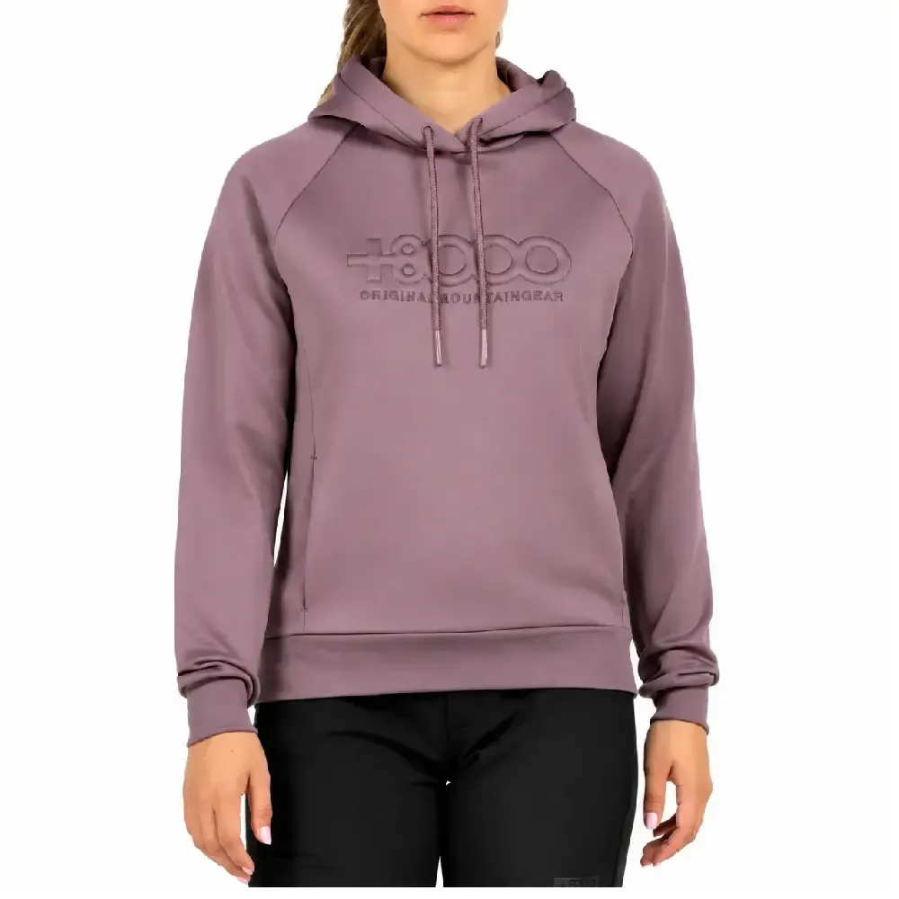SUDADERA +8000 BEMBI MUJER BERENJENA | OUTDOOR MONTAÑA TEJIDO TÉRMICO — color Burdeos