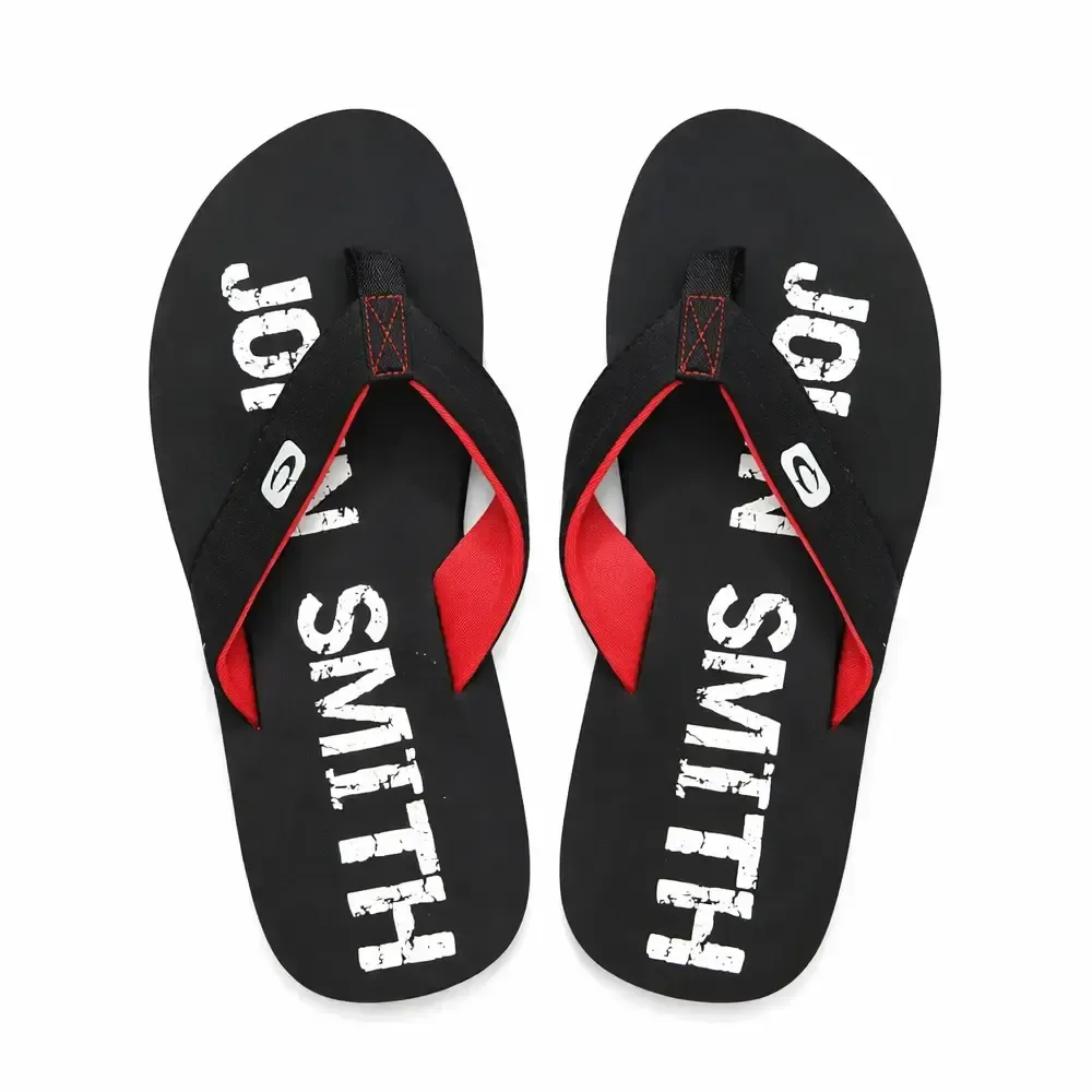 CHANCLAS CABALLERO DEDO JOHN SMITH LETRAS NEGRAS | LIGERAS CÓMODAS VERANO PISCINA — color Negro