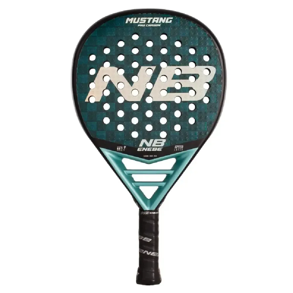 PALA DE PÁDEL ENEBE MUSTANG ESMERALD 15K | POTENCIA PROFESIONAL Y CONTROL EN JUEGO OFENSIVO — color Verde Agua