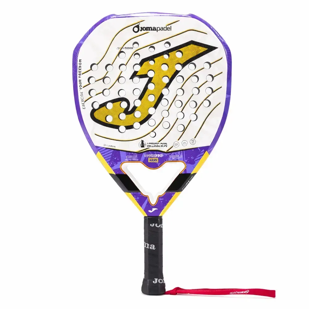 PALA DE PÁDEL JOMA PREMIER PADEL VALLADOLID P2 BLANCO VIOLETA UB401907A214 | CONTROL POTENCIA OFICIAL — color Blanco