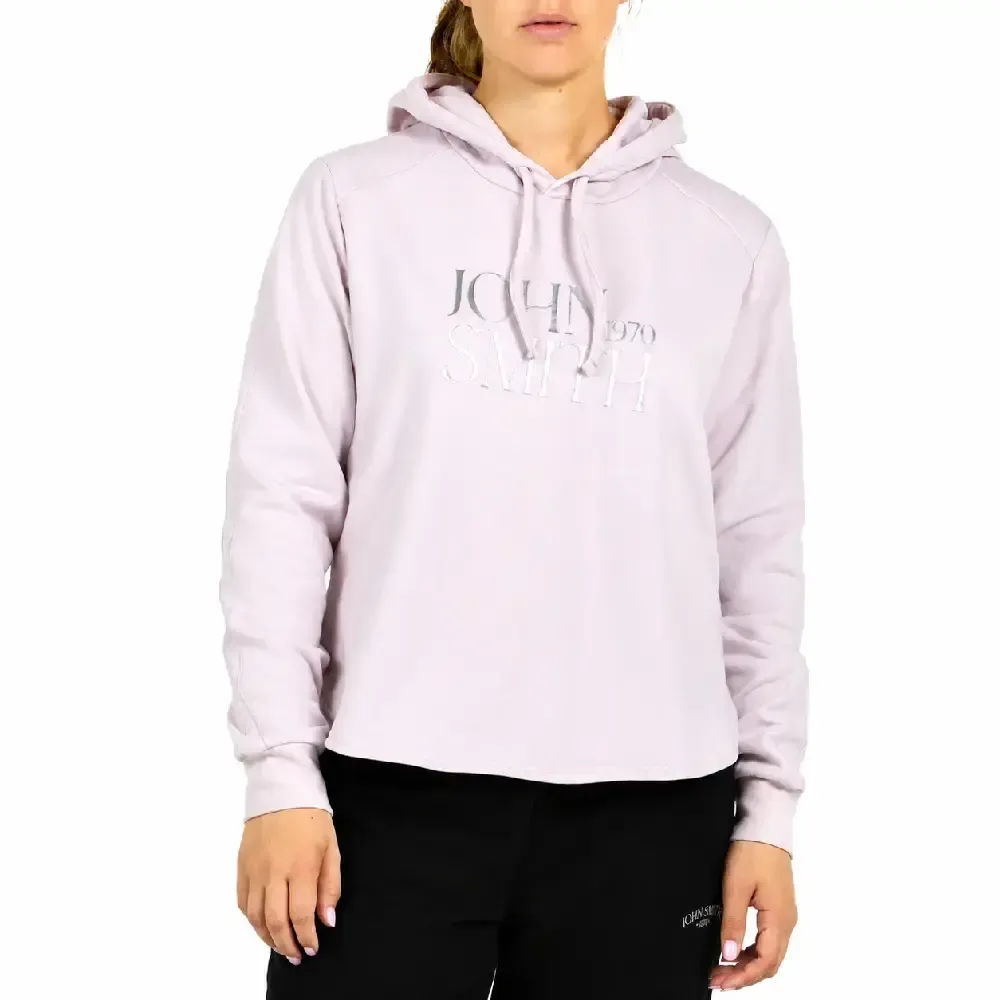 SUDADERA JOHN SMITH FLAS MUJER ALGODÓN ROSA PALO| CONFORT DIARIO ESTILO DEPORTIVO — color Rosa