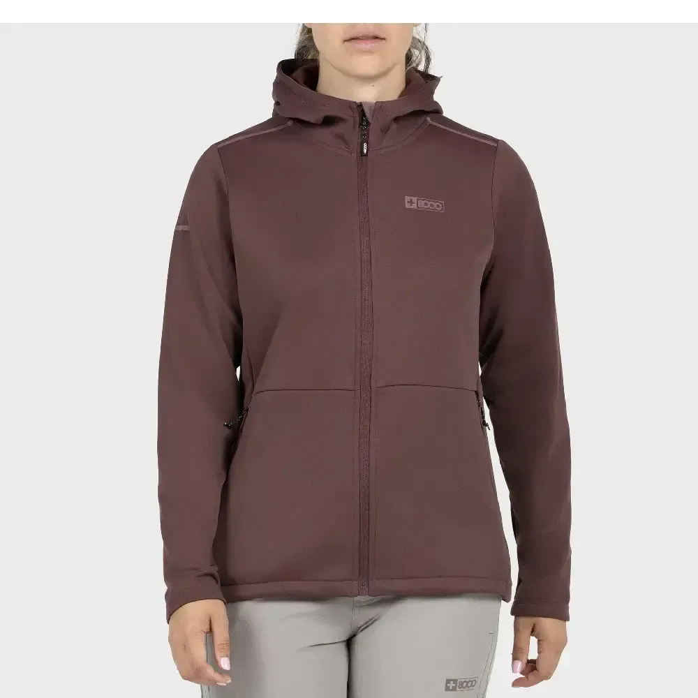 CHAQUETA +8000 MIRZAM MUJER CON GORRO | OUTDOOR MONTAÑA TEJIDO TÉCNICO — color Único