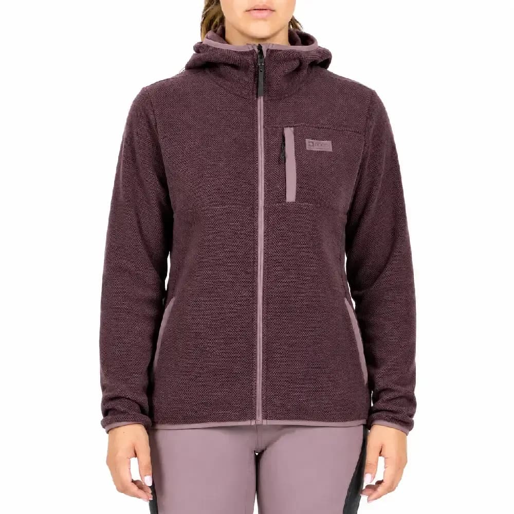 CHAQUETA +8000 MUJER GERD BERENJENA CON GORRO | OUTDOOR RESISTENTE Y CÓMODA