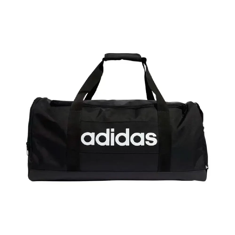 BOLSA ADIDAS LINEAR DUFFEL M JD9555 TRAINING 39L BOLSILLOS CREMALLERA BLACK — color Negro