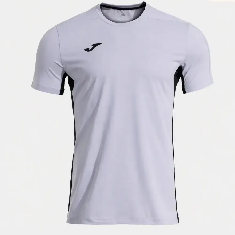 CAMISETA JOMA CHALLENGE GRIS AZUL 103951.376 | MANGA CORTA ENTRENAMIENTO Y DEPORTE — color GRIS