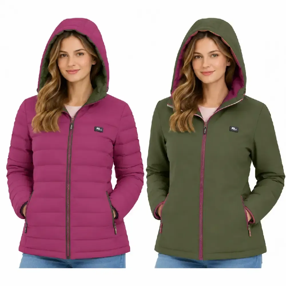 ANORAK JOLUVI HEAT DUO W 237240 REVERSIBLE VERDE CAZA ORQUÍDEA — color Verde Caza