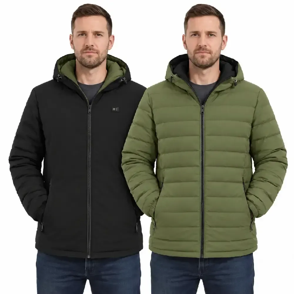 ANORAK JOLUVI HEAT DUO KAKI NEGRO 237238 | REVERSIBLE CON CALEFACCIÓN — color Negro kaki