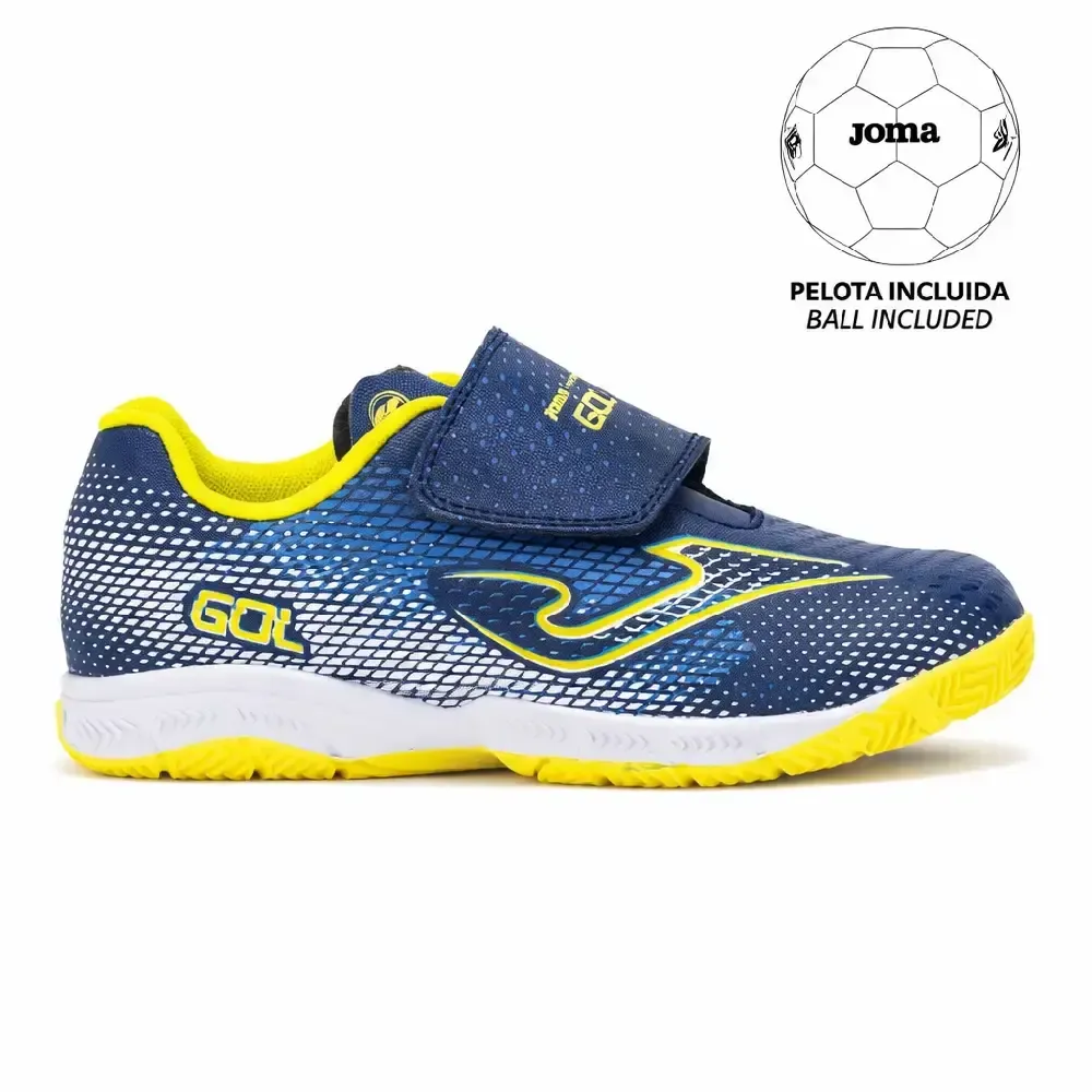 ZAPATILLA JOMA GOL JR 2603 MARINO ROYAL INDOOR | FUTSAL AGARRE ESTABILIDAD CON BALÓN — color Azul Marino