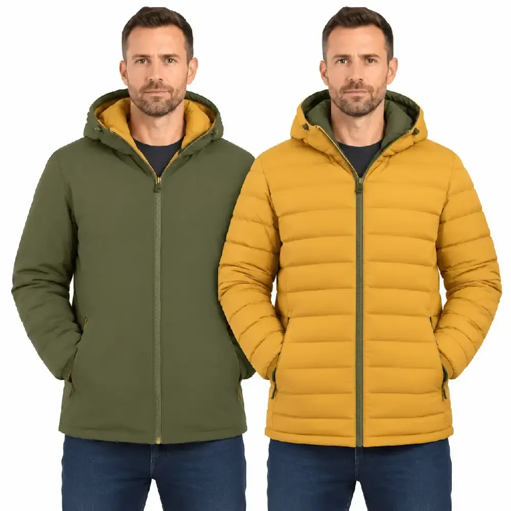 ANORAK JOLUVI HEAT DIPA REVERSIBLE 237238 KAKI MOSTAZA — color Único