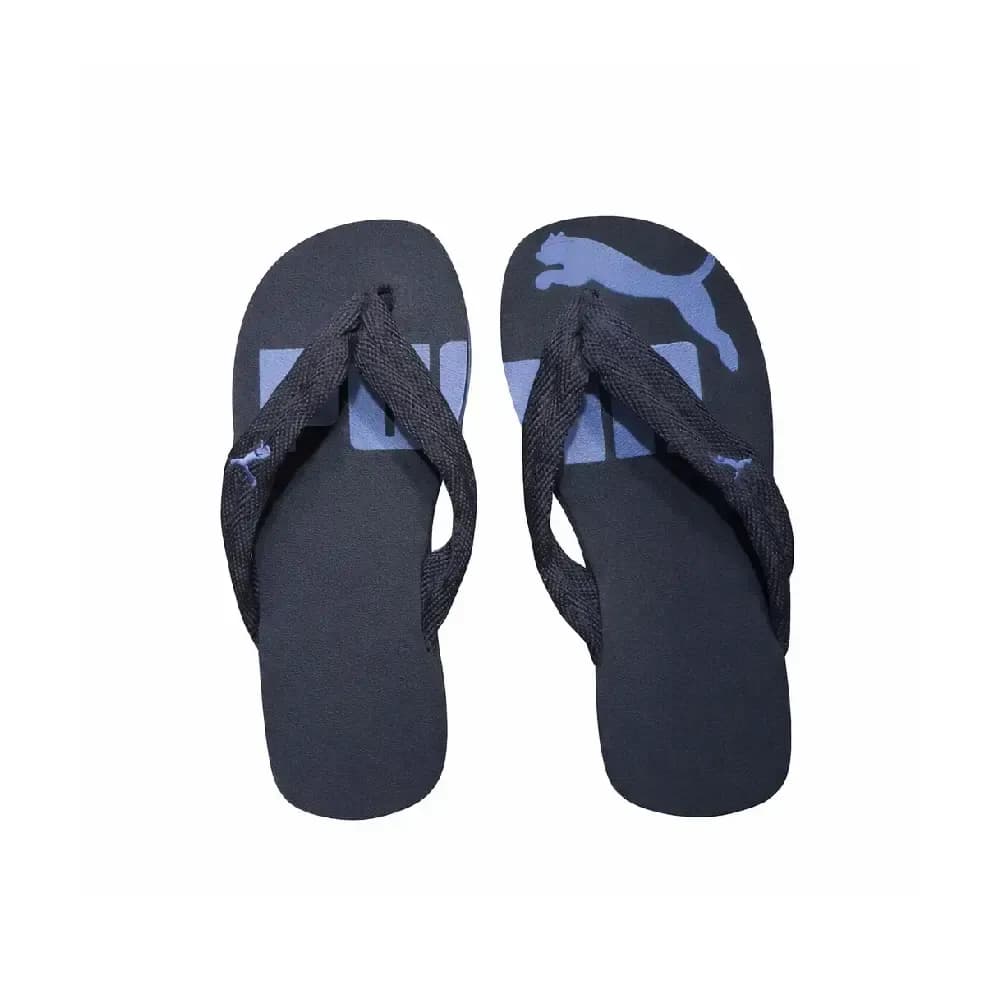 CHANCLAS PUMA LOGO JR MARINO | LIGERAS CÓMODAS VERANO PISCINA PLAYA NIÑO — color Negro