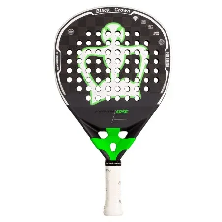PALA BLACK CROWN PATRON KORE POTENCIA CONTROL Y RENDIMIENTO PROFESIONAL EN PISTA — color negro verde