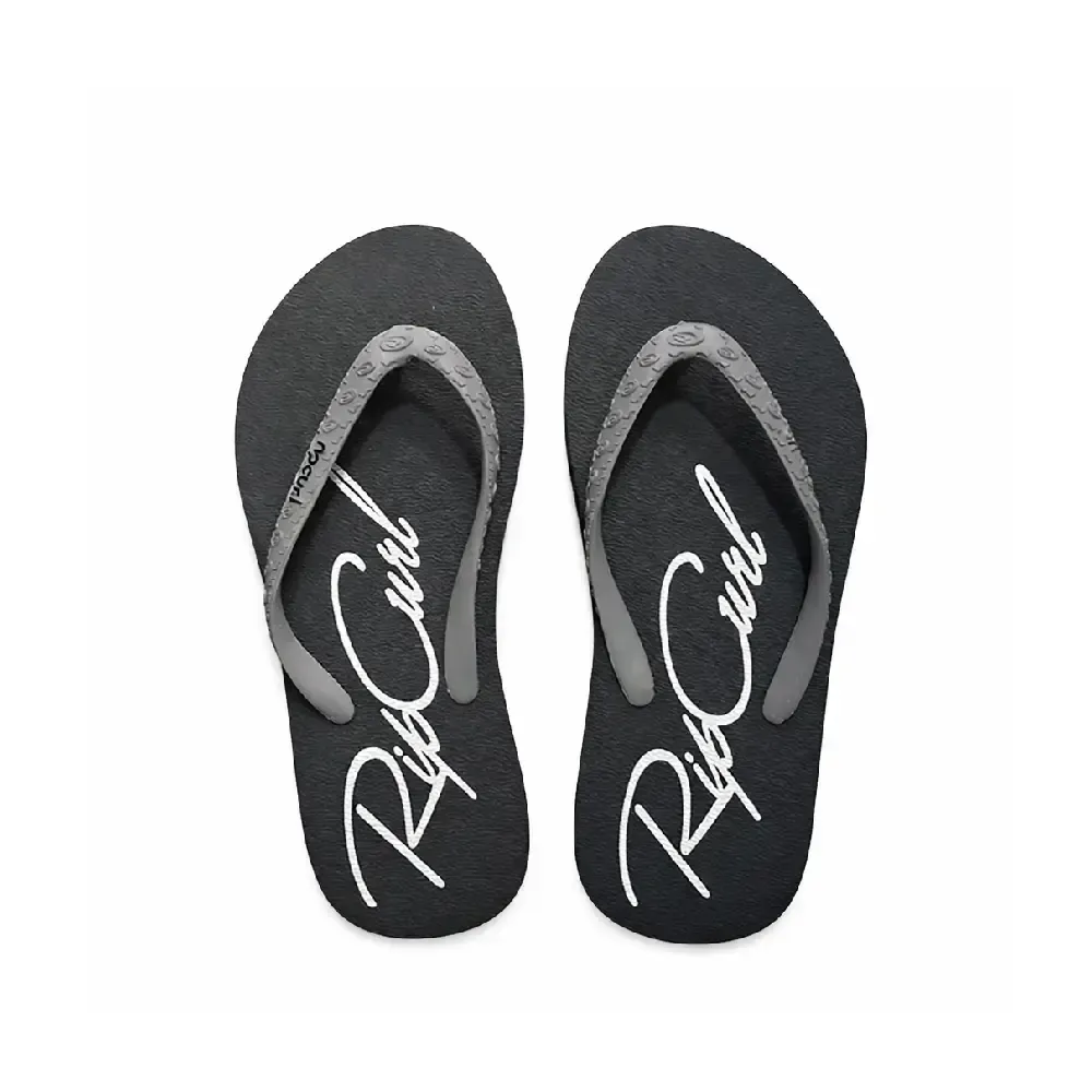 CHANCLAS NIÑA RIP CURL GOMA DEDO LOGO NEGRA | LIGERAS CÓMODAS VERANO PLAYA PISCINA — color Negro