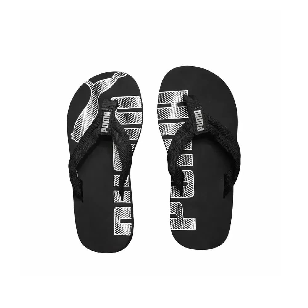 CHANCLAS PUMA LOGO NIÑO | LIGERAS CÓMODAS VERANO PISCINA PLAYA JUNIOR — color Negro
