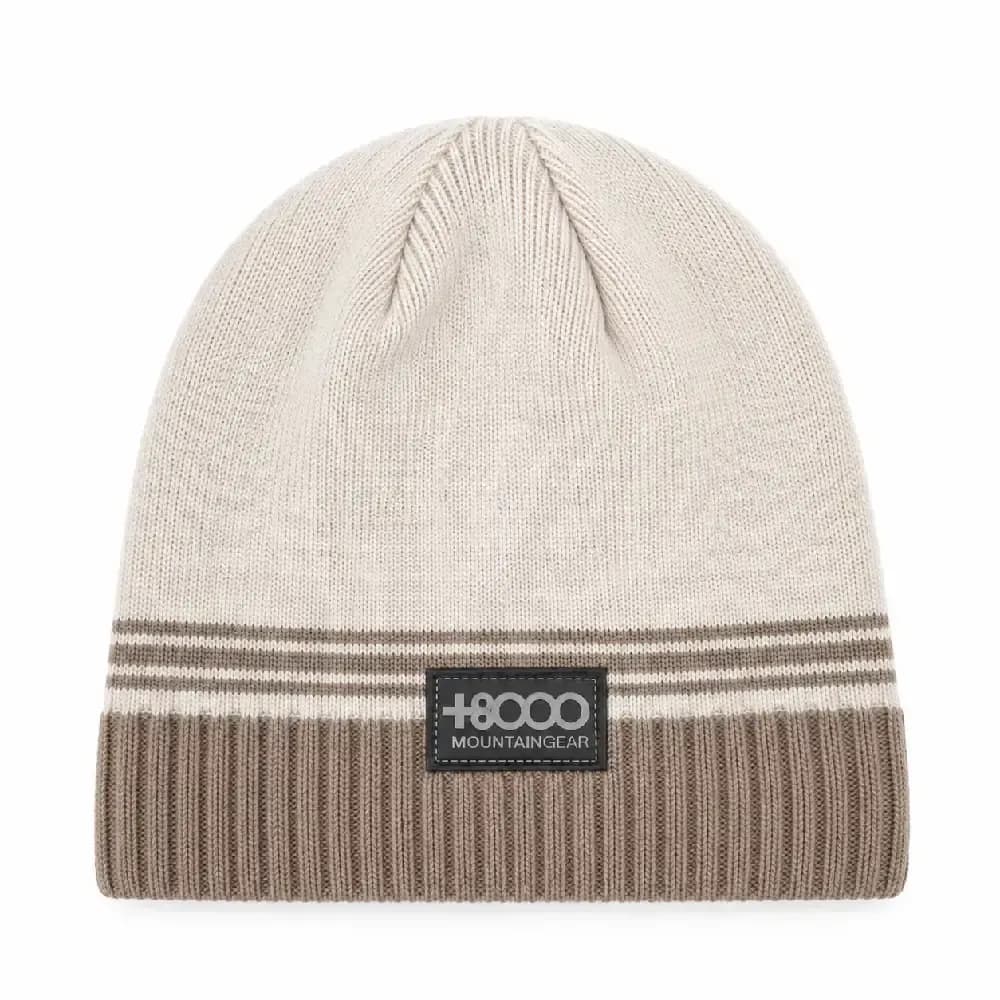 GORRO +8000 8GR-2613 BEIG | GORRO INVIERNO OUTDOOR TEJIDO CÁLIDO Y CONFORT — color Beige