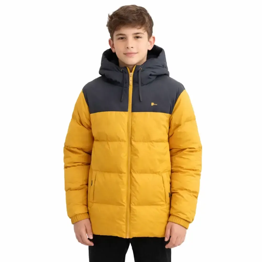 ANORAK NIEVE JOLUVI JR SIGNO MOSTAZA GRIS | ABRIGO INVIERNO INFANTIL — color Amarillo