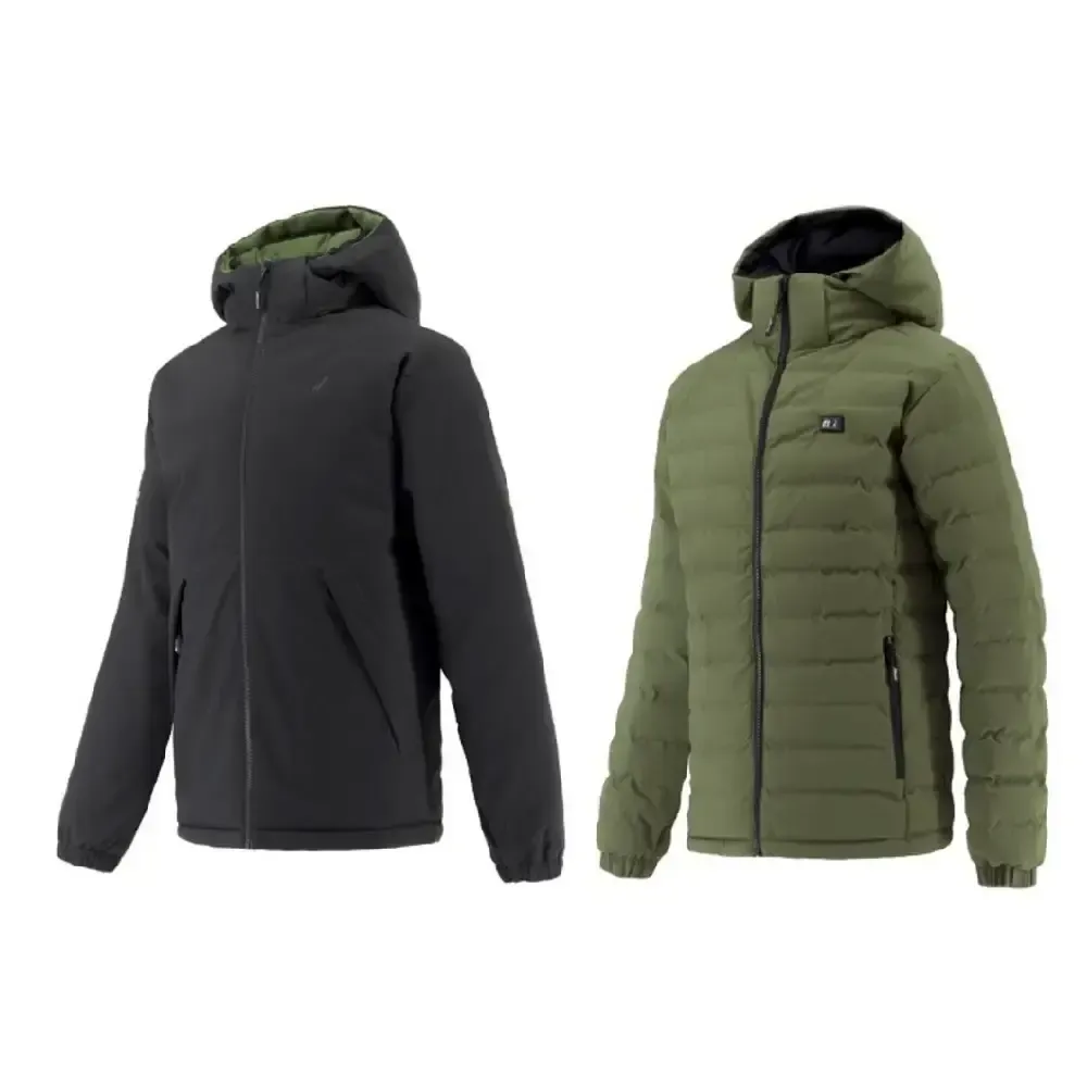 ANORAK JOLUVI HEAT DUO KAKI NEGRO 237238 | REVERSIBLE CON CALEFACCIÓN