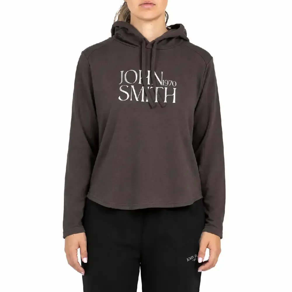 SUDADERA JOHN SMITH FLAS MUJER ALGODÓN CHOCOLATE | CONFORT DIARIO ESTILO DEPORTIVO — color Marrón