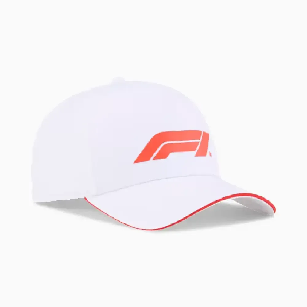 GORRA PUMA FORMULA ONE F1 LOGO WHITE A‑FRAME AJUSTABLE ESTILO MOTORSPORT — color Blanco