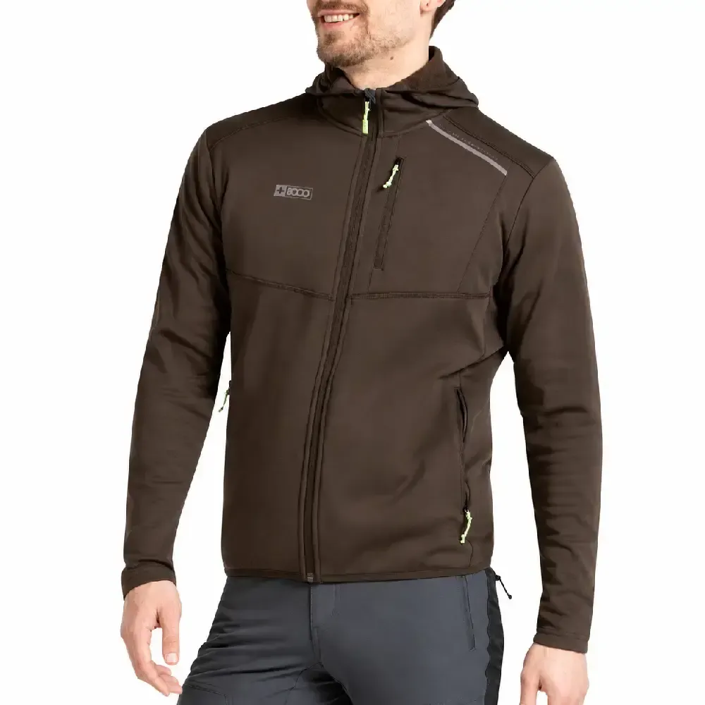 CHAQUETA +8000 MIRAVETE CABALLERO KAKI| OUTDOOR MONTAÑA TEJIDO TÉCNICO — color KAKI